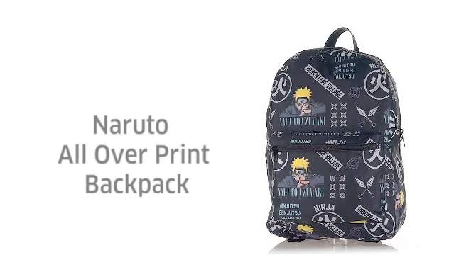 Naruto Shippuden Ninjutsu Sublimated Print Adult 17" Laptop Backpack, 2 of 9, play video