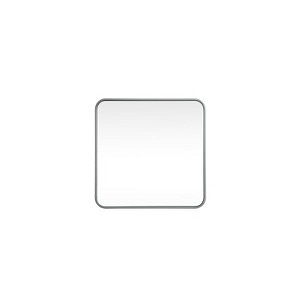 Elegant Lighting Soft Corner Metal Square Mirror 24x24 inch in Silver - 1 of 4