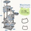 CAVINAS 66'' Large Cat Tree for Multiple Cats,Cat Tower with 2 Condos,Hammock & Perches,Heavy-Duty Cat Activity Center for Indoor Cats - 3 of 4