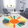 Coucheta Area Rug Machine Washable Non-Slip Modern Minimalist Accent Carpet for Living Room Bedroom Entryway,Multi-Color & Size - 2 of 4