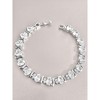 Hollywood Sensation Cubic Zirconia Tennis Bracelets with AAA+ Cubic Zirconia Oval and Round Cut Silver 7.55 Inches - 3 of 4