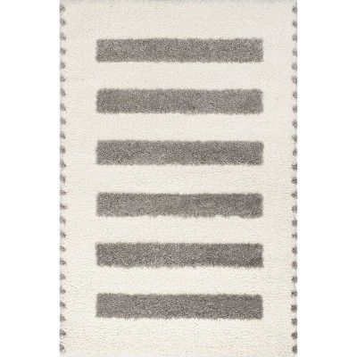 Nuloom Jasmina High/Low Striped Shag Indoor Area Rug