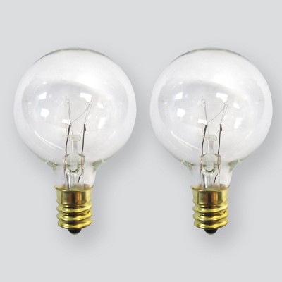 2pk Incandescent Replacement Bulbs G40 Clear - Room Essentials™