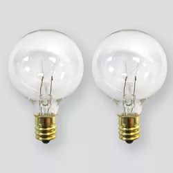 2pk Incandescent Replacement Bulbs G40 Clear - Room Essentials™