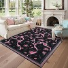 Acekool [Green Pink] Floral Print Runner Rug, Washable Low Pile Non-Slip Carpet for Entryway, Kitchen, Nursery & Playroom [2x6 Ft] - 2 of 4
