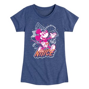 Girls' - Disney - Nice Mickey Fitted Short Sleeve Graphic T-Shirt - 1 of 4