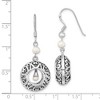 Black Bow Jewelry Sterling Silver & FW Cultured Pearls of Wisdom Dangle Earrings, 40mm - 4 of 4