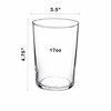 Bormioli Rocco Bodega Maxi Tumblers - Set of 12, Tempered Glass Cups for Water, Juice & Cocktails - Durable Drinkware, 17.75 Oz, Made in Italy - 2 of 4
