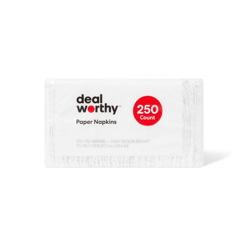 Disposable Paper Napkins - 250ct - Dealworthy&#8482;, 1 of 4