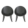 Coolbibila-Patio Chair Set Of 2, Patio Chair Made Of High-Quality Polypropylene, Rocking Chairs For Outdoor With Modern Design - 2 of 4