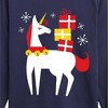 Boys' - Instant Message - Christmas Unicorn Long Sleeve Graphic T-Shirt - 2 of 4