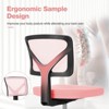 Okak Modern Low-Back Mesh Small Home Office Desk Chair with Wheels,Adjustable Swivel Task Chair for Office,Study,Vanity Room - 3 of 4