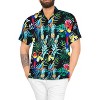 HAPPY BAY Men's Hawaiian Shirt Casual Cruise XX-Large Tropical Parrots Black - image 3 of 4