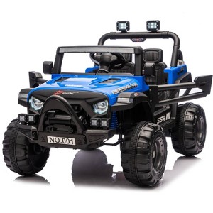 Jojoka 12V Kids Ride-On Truck Car, Battery Powered Vehicles with Remote, Bluetooth Music, LED Lights, Spring Suspension - 1 of 2