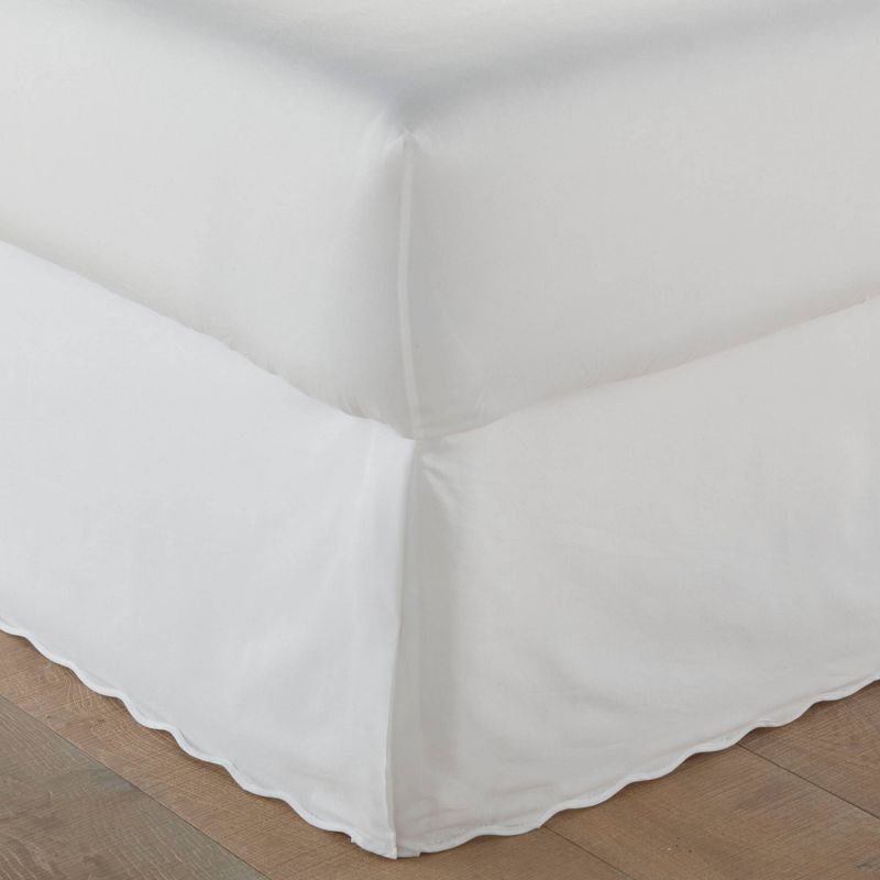 Stone Cottage Queen Solid Scallop Bedskirt White, 5 of 6