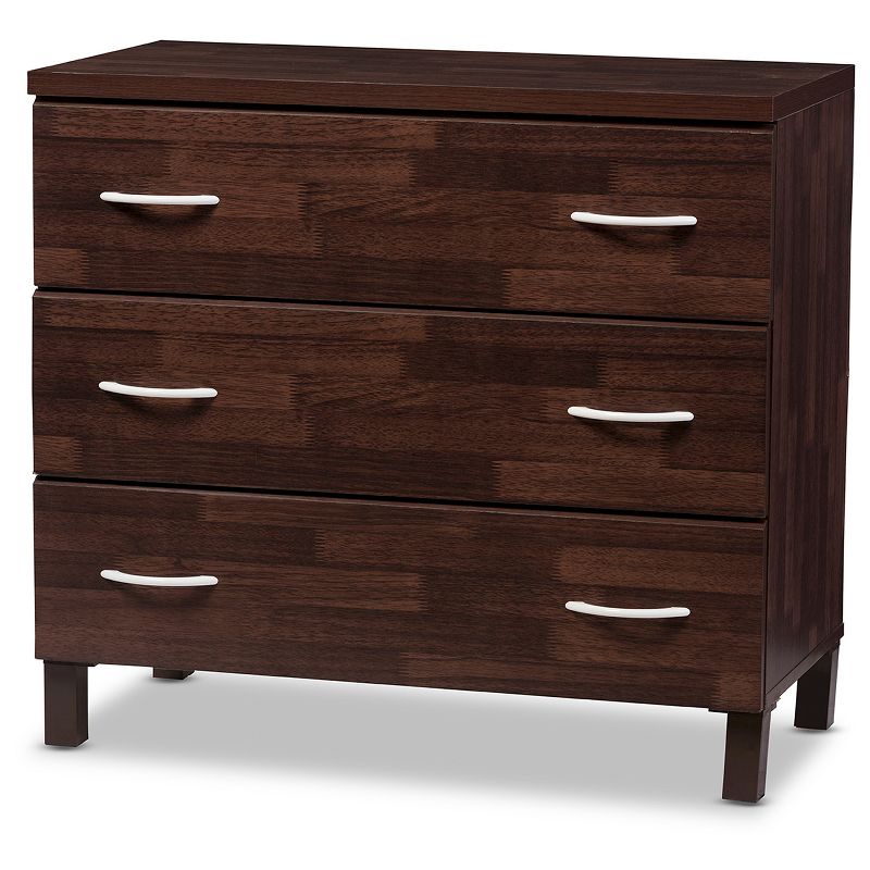 Mayson Modern and Contemporary Wood 3 Drawer Storage Chest Oak Brown Finish - Baxton Studio, 1 of 9