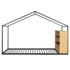 TiramisuBest Twin Size Metal Bed House Bed Frame with Shelves and Lights - 4 of 4