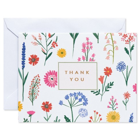 10ct Blank Stationery Note Cards Floral - Spritz™ : Target