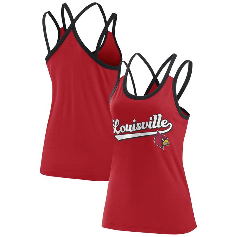 NCAA Louisville Cardinals Women&#39;s Two Tone Tank Top, 1 of 4