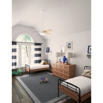 Dempsey 44" Fresh White LED Ceiling Fan with Remote and Reversible Blades