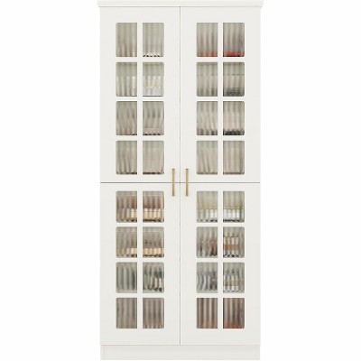 Tribesigns 71" Tall Shoe Cabinet with Doors, 8-Tier Shoe Storage with Adjustable Shelves
