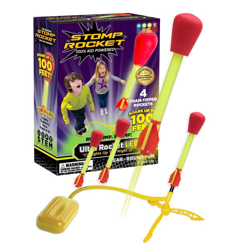 Stomp Rocket Day or Night Rockets with Bright LED Lights, 1 of 7
