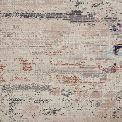 Vintage Ivory Charm 8' x 10' Hand-Knotted Synthetic Area Rug