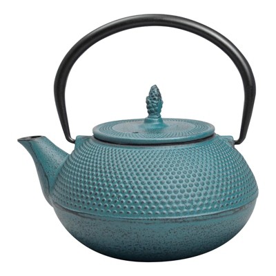 Cast Iron Wave Teapot with Fiber Wrapped Handle - World Market