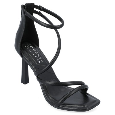 Journee Collection Womens Marza Mid Heel Open Toe Pumps