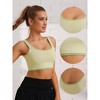 Allegra K Women's Built-in Bra Padded Workout Fixed Integrated Cup Camisoles - 3 of 4