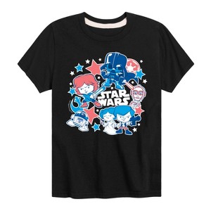 Boys' - Star Wars - Americana Stickers Short Sleeve Graphic T-Shirt - 1 of 4