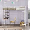 NicBex Twin Size Bunk Bed with Desk Metal Frame Bed Frame with 2 Shelves, Full Length Guardrails and 2 Ladders, No Box Spring Required - 2 of 4