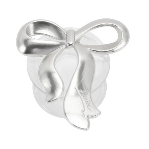 Unique Bargains Matte Bow Adhesive Phone Grip Silver Tone 1 Pc - 1 of 4