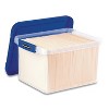 Bankers Box Heavy Duty Plastic File Storage Locking Lid Letter/Legal Clear/Blue 2/Pack 0086202 - 2 of 4