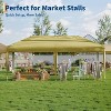 10x20 Pop Up Canopy with 2-Sidewall, Outdoor Tent with Portable Roller Bag - 3 Adjustable Height, 4 Weight Bags Stakes & 6 Guy Ropes - 4 of 4