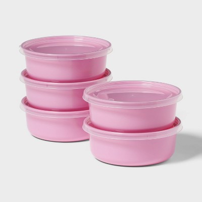 10pc (set of 5) Plastic Round Meal Prep Food Storage Container Set - Room Essentials™