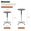 FONTOI 360 Swivel Desk, Portable Adjustable Desk, Movable Stand Desk, Bar Table for Dining Room, Kitchen, Brown, 27.5"*42.9"*27.5" - 3 of 4