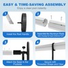 Pool Cover Reel Heavy-Duty, Aluminum Solar Cover Roller with Hand Crank, 6 Straps, Clips & Wheels, Fits All Inground Pool Shapes, Black - 4 of 4