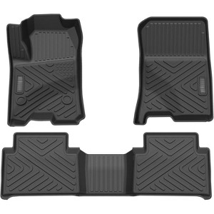 All-Weather Floor Mats for 2015–2025 Chevy Colorado/Equinox/Canyon, Odorless Floor Liners for 1st & 2nd Row, Compatible with Crew Cab Models - 1 of 4