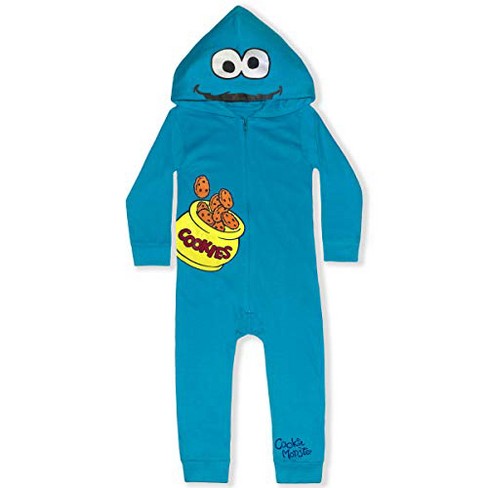 Sesame Street Boy s Cookie Monster Hooded Roleplay Baby Jumpsuit