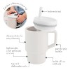 LunaLulinlk Tumbler – Adorable 9 oz. Training Cup with Toddler-Friendly Straw and Handle, Cream - 2 of 4