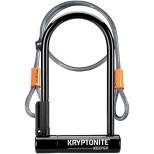 Kryptonite Keeper U-Lock 4 x 8" Keyed Black Includes 4' Cable and Bracket