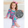 RuffleButts Toddler Girls Viscose from Bamboo Ruffle Long Sleeve Pajama Set, Signature Rear Ruffles - 3 of 4