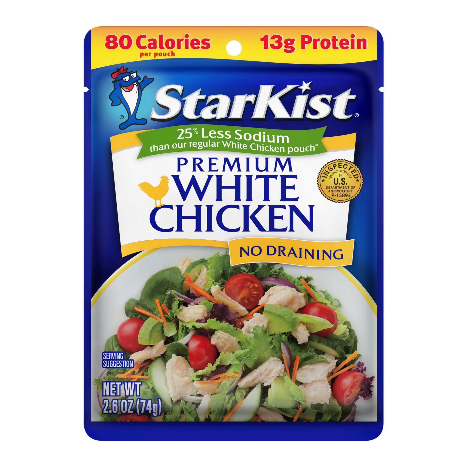 Starkist White Chicken 25% Less Sodium - 2.6oz