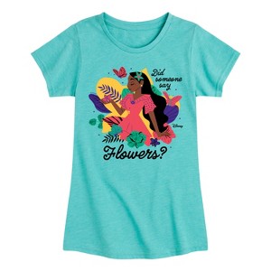 Girls' - Disney - Did Someone Say Flowers Fitted Short Sleeve Graphic T-Shirt - 1 of 4