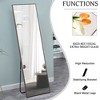 FURNIinspire Full Length Mirrors Solid Wood Frame Floor Standing Wall Mirror, Bedroom Foyer Clothing Store, Wall Mounted Mirror, Brown 23"*0.79"*65" - 4 of 4