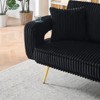 SKRAN 74” Corduroy Sofa, 2 Seater Fabric Sofa with Deep Seat, Adjustable Backrest and Cup Holder, Gold Metal Legs for Living Room, Bedroom - 2 of 4