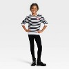 Girls' Hello Kitty Striped Fleece Sweatshirt - White/Black - 4 of 4