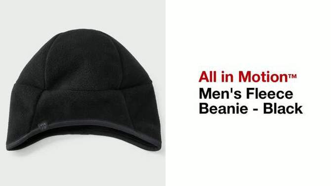 Men&#39;s Fleece Beanie - All In Motion&#8482; Black, 2 of 6, play video
