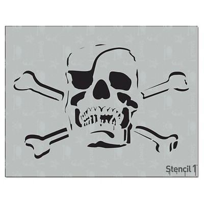 Stencil1 Jolly Roger - Stencil 8.5" x 11"